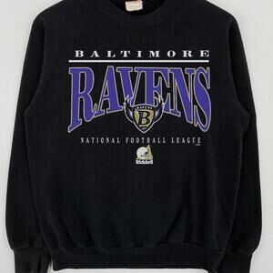 Baltimore Ravens Logo Football Crewneck Sweatshirt